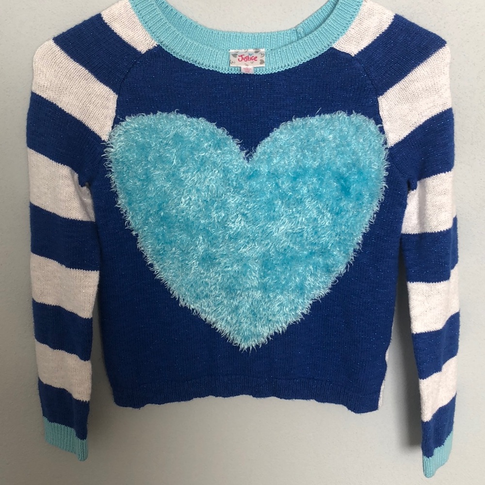 Size 10 Justice Girls Heart Sweater